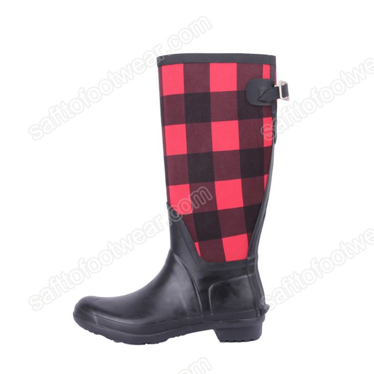 Botas de lluvia cálidas de neopreno para mujer