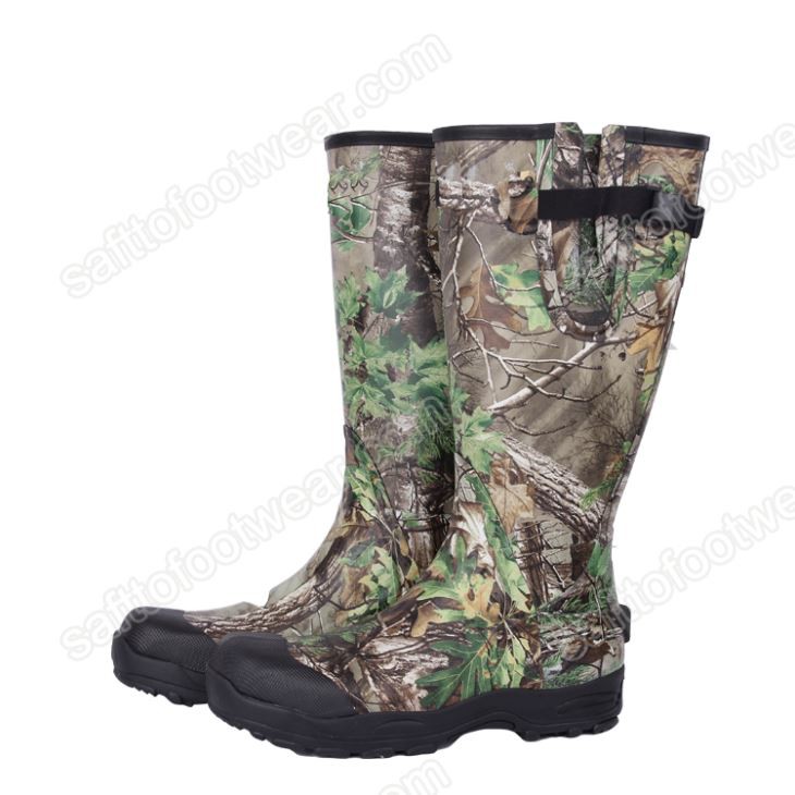 Botas de caza de goma para exteriores con diseño de camuflaje para hombre